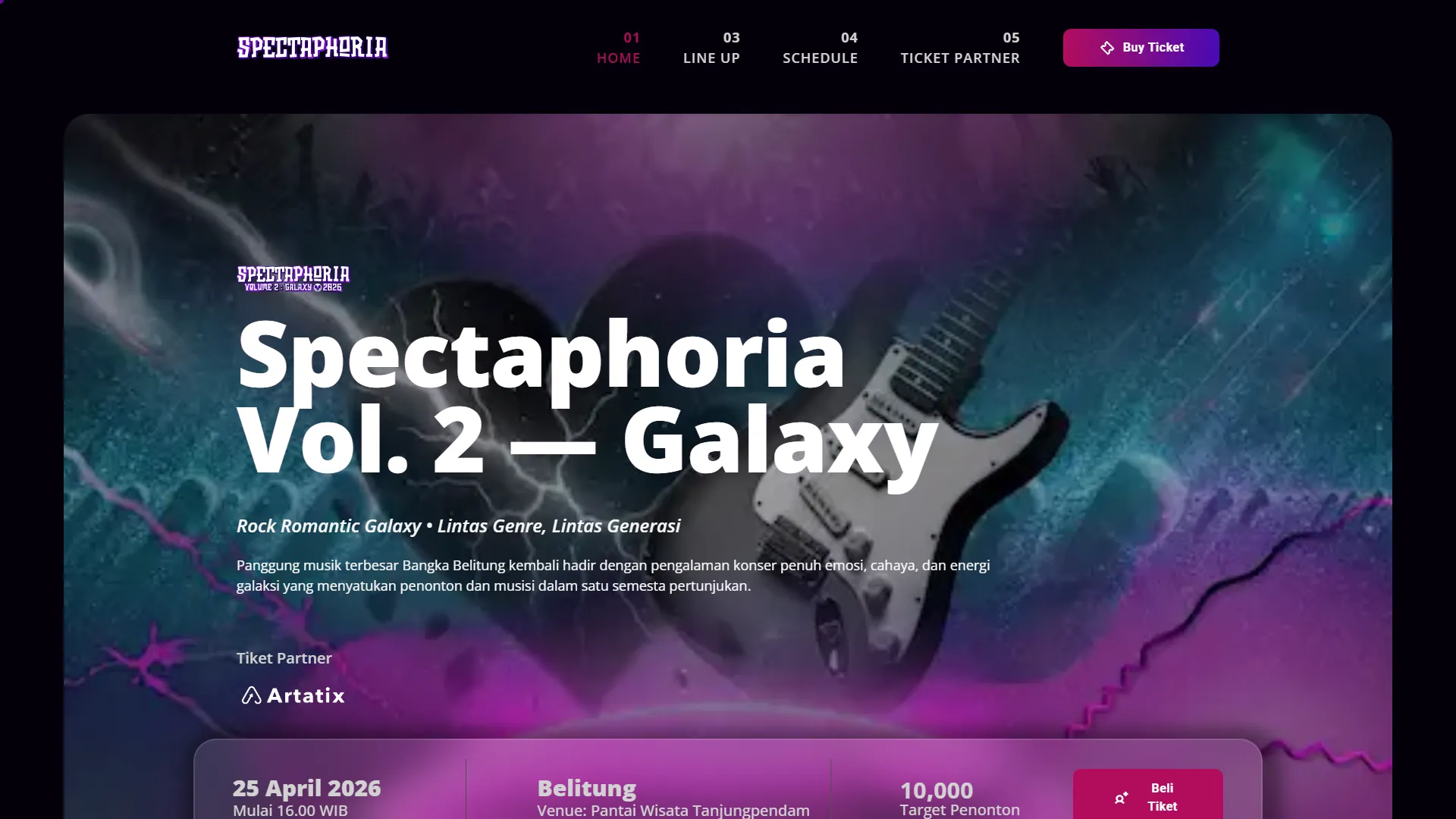 Spectaphoria Event Website - Image 1